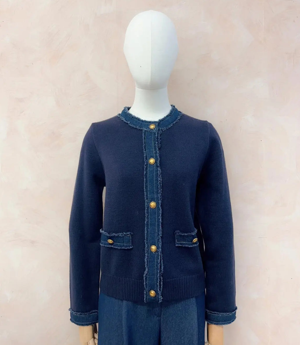 Gilet bordure jean
