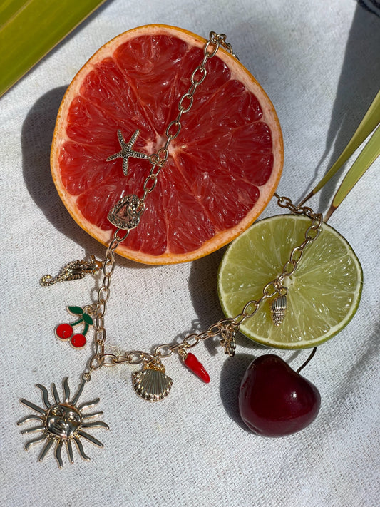 Collier Charms Soleil & Mer
