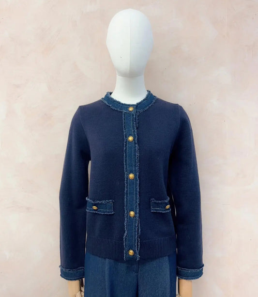 Gilet bordure jean