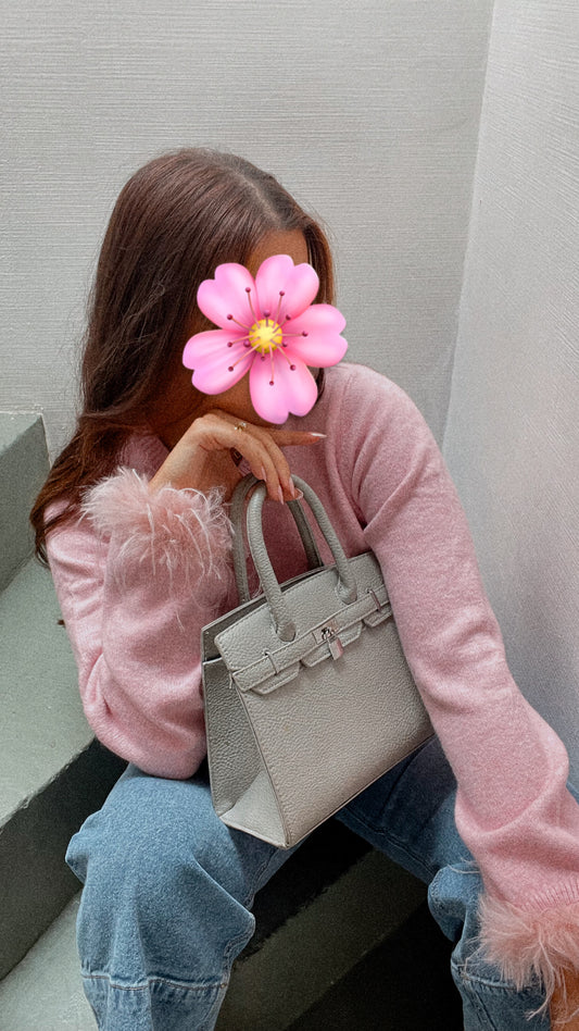 Gilet en Maille Rose