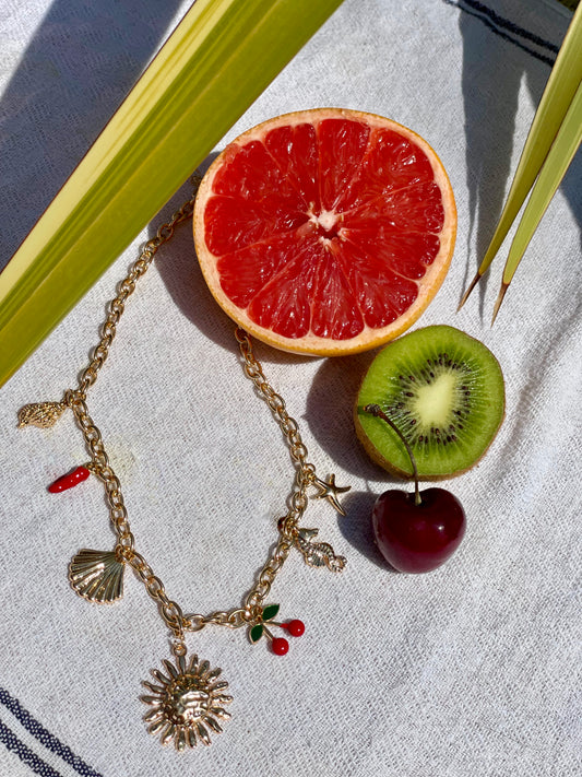 Collier Soleil & Cerise